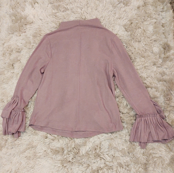 Bobeau Pleated Ruffle Sleeve Sweater S NWT - Picture 3 of 9